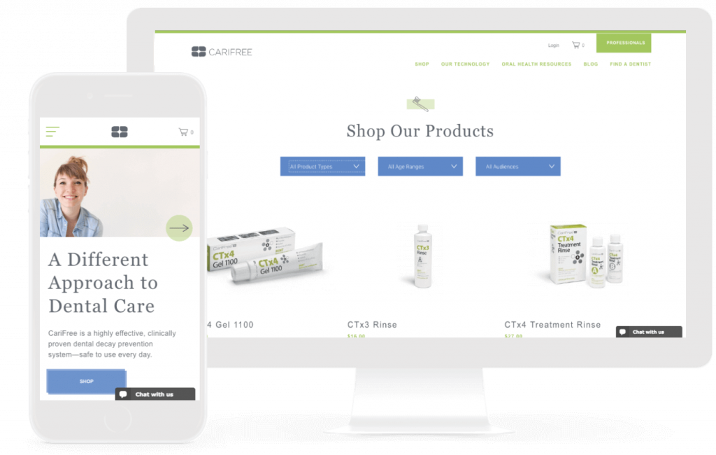 Carifree Ecommerce Web Design - Site E Commerce Design (1024x650), Png Download