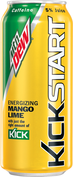 Dew Kickstart Mangolime 16 - Mountain Dew Kickstart Mango Lime (300x700), Png Download