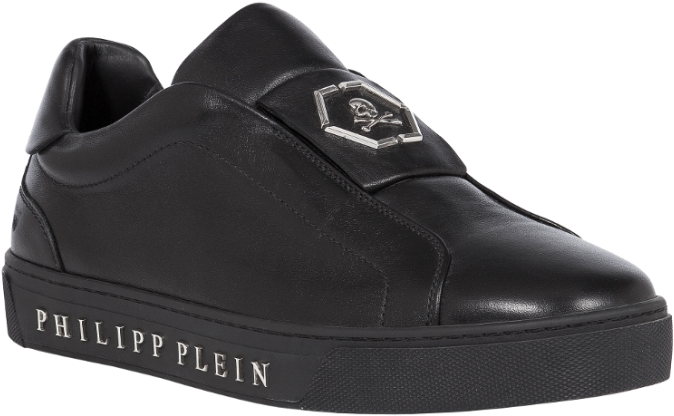 "ishida" Black/nickel Philipp Plein Sport Shoes - Black Tennis Shoes Boy (725x760), Png Download