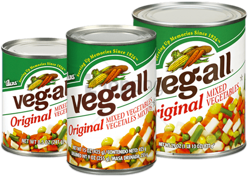 Original Mixed Vegetables - Veg-all Original Mixed Vegetables 29 Oz Can (560x400), Png Download