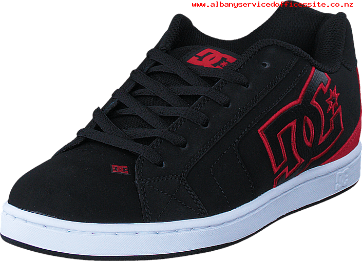 Dc Shoes Net Black/red 07225-02 Mens Leather Rubber - Sneakers (705x509), Png Download
