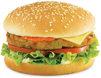 Veggie Burger Banner Free - Veggie Burger Png (500x500), Png Download