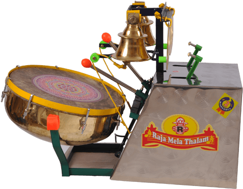 Raja Mela Thalam - Temple Drum Bell (800x586), Png Download