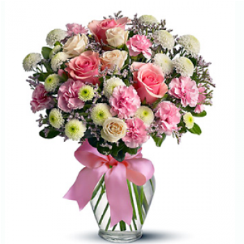 Teleflora Cotton Candy Flowers Bouquet (940x350), Png Download