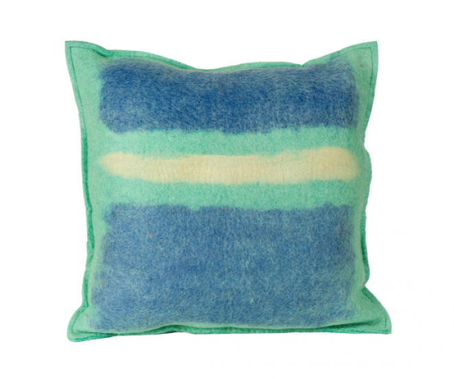 Abstract Sky Color Splash Felted Wool Throw Pillow (660x750), Png Download