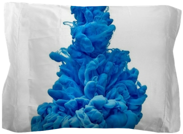 Blue Color Paint Ink Pigment Splash Pillow Sham • Pixers® - Color (400x400), Png Download