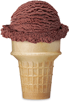 Gluten Free Cake Cups - Chocolate Ice Cream In A Cake Cone (400x340), Png Download