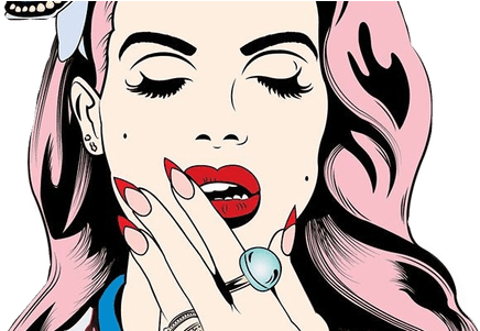 Download Pop Art Girl Png - Lana Del Rey Pop Art PNG Image with No