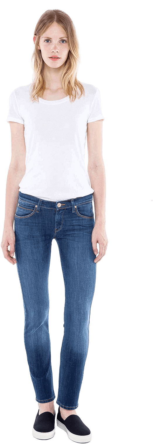 Slim - T Shirt Jeans Woman Png (667x1640), Png Download