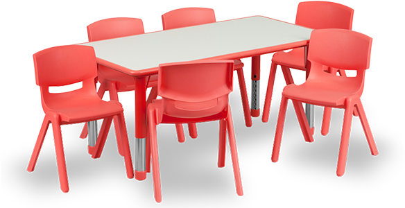 Shop Classroom Essentials - Flash Furniture 23.625''w X 47.25''l Adjustable Rectangular (600x330), Png Download