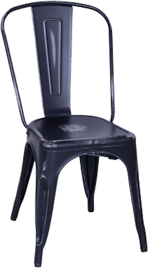 Xavier Midnight Bistro Chair (500x900), Png Download