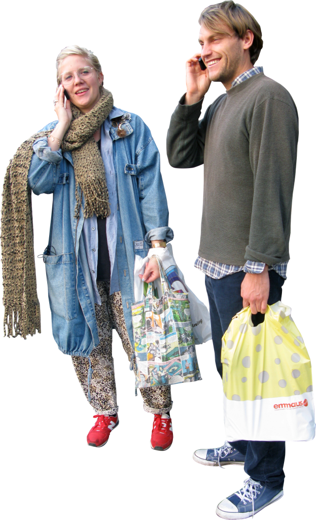 Mobile Phones Png Image - Cut Out Shopping People Png (623x1024), Png Download