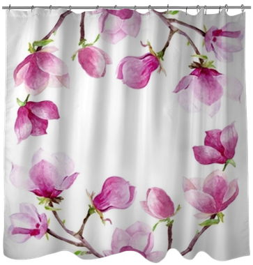 Magnolia Watercolor Wreath Floral Frame Border Wedding - Wedding (400x400), Png Download