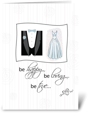 Be Happy, Be Loving, Wedding Greeting Card - Wedding Congratulations For Bride & Groom With (350x396), Png Download