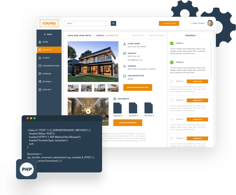 Custom Php Development - Florida (763x631), Png Download