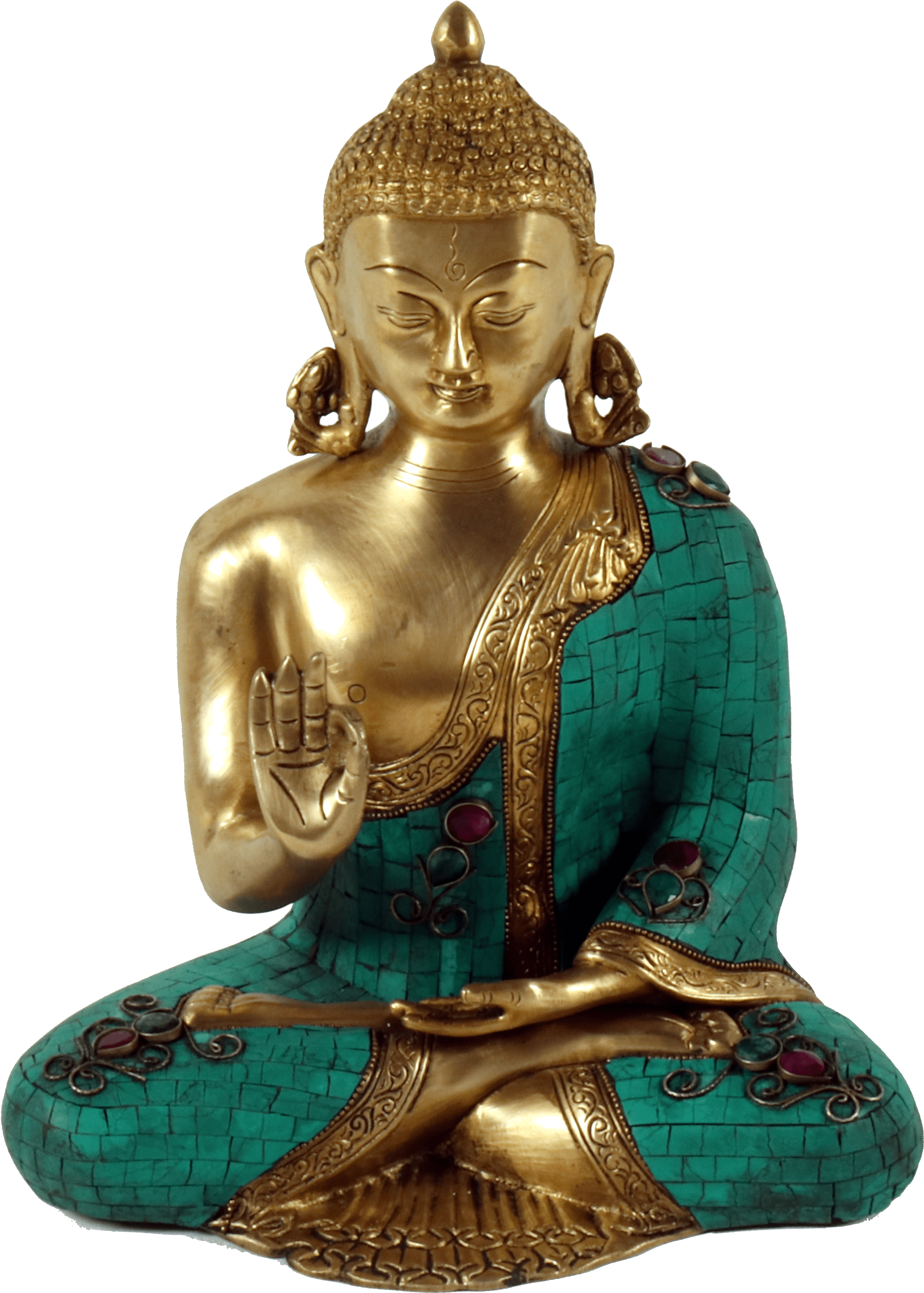 Vitarka Mudra Brass Buddha Idol - Idols (south Africa) (2179x2913), Png Download