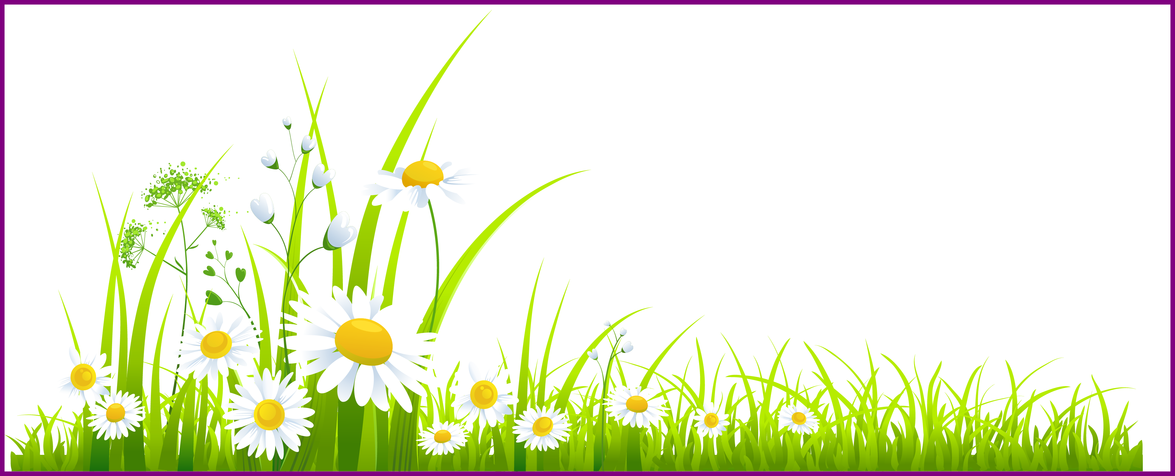 Jpg Library Download Awesome Transparent Green Frame - Clipart Transparent Background Spring (3941x1596), Png Download