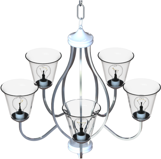 Voicelove Denkovski's Light Bulb In Use - Chandelier (643x640), Png Download