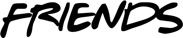 Free Fonts From Famous Tv Shows Including Titles, Logos, - Friends In Different Fonts (600x600), Png Download