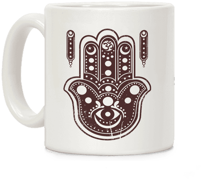 Namaste Hamsa Hand Coffee Mug - Namaste Hand (484x484), Png Download