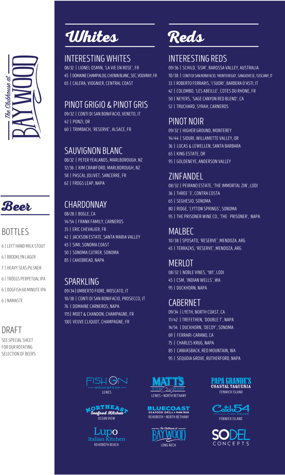 Clubhouse At Baywood Wine List Fall 2018 01 - Wine (1000x1611), Png Download