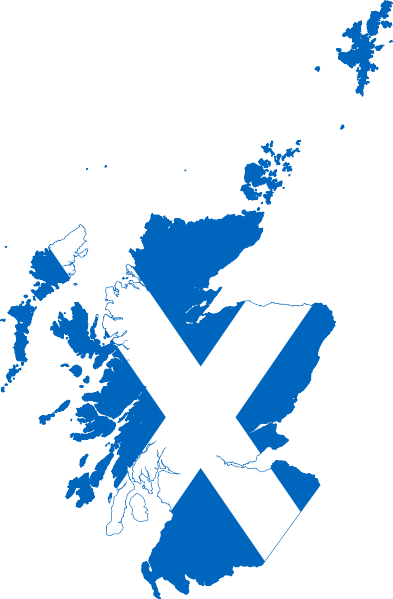 Scotland Flag Map2 - Scotland Png (393x599), Png Download