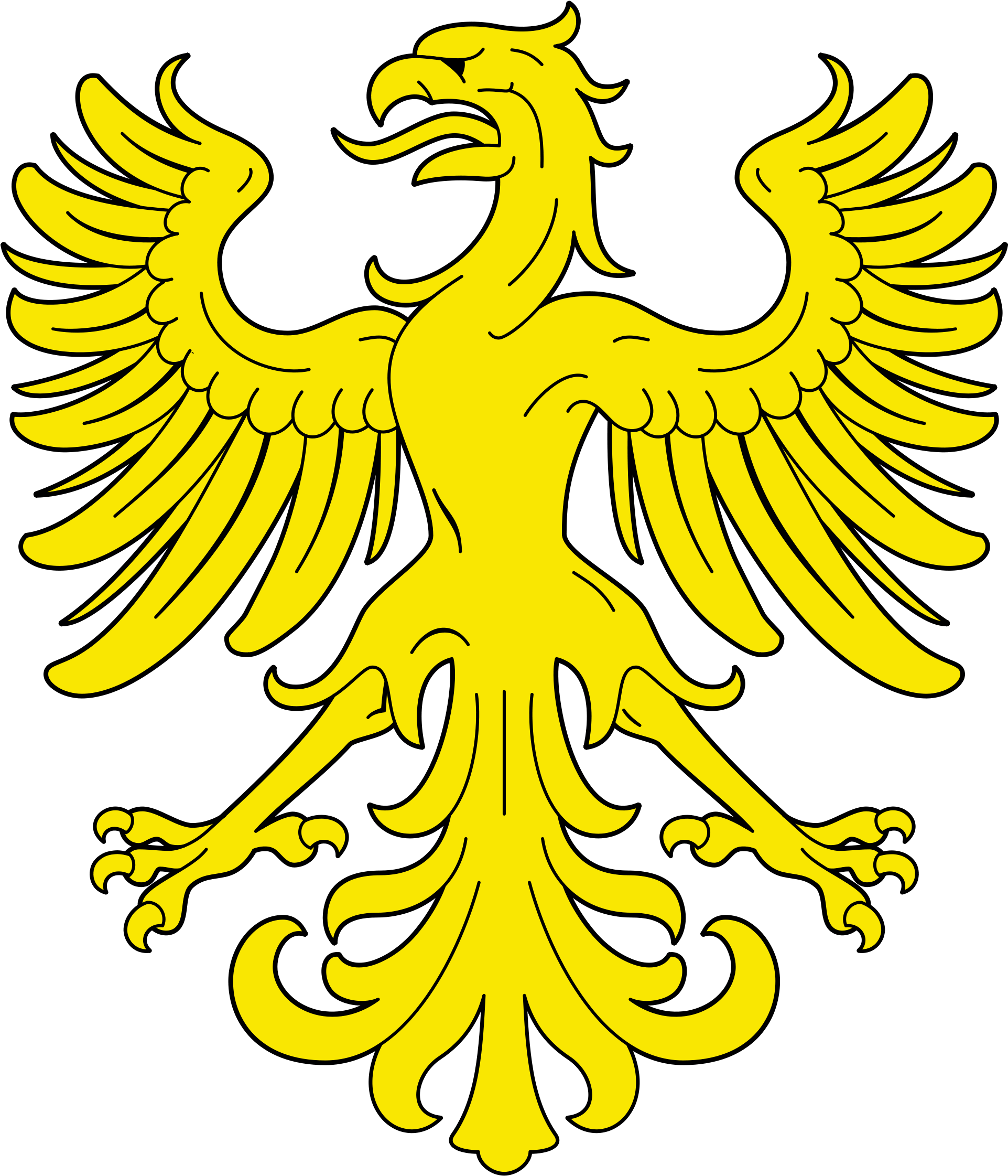 Attitude - Eagle In Heraldry (2000x2419), Png Download