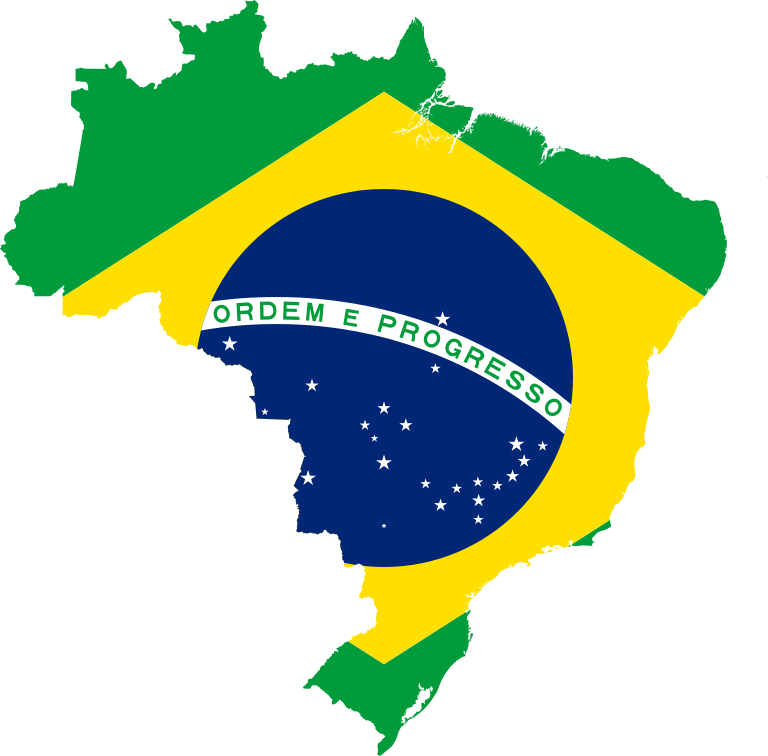 70kib, 768x756, Brazil Map-flag - Brazil Flag Map (768x756), Png Download