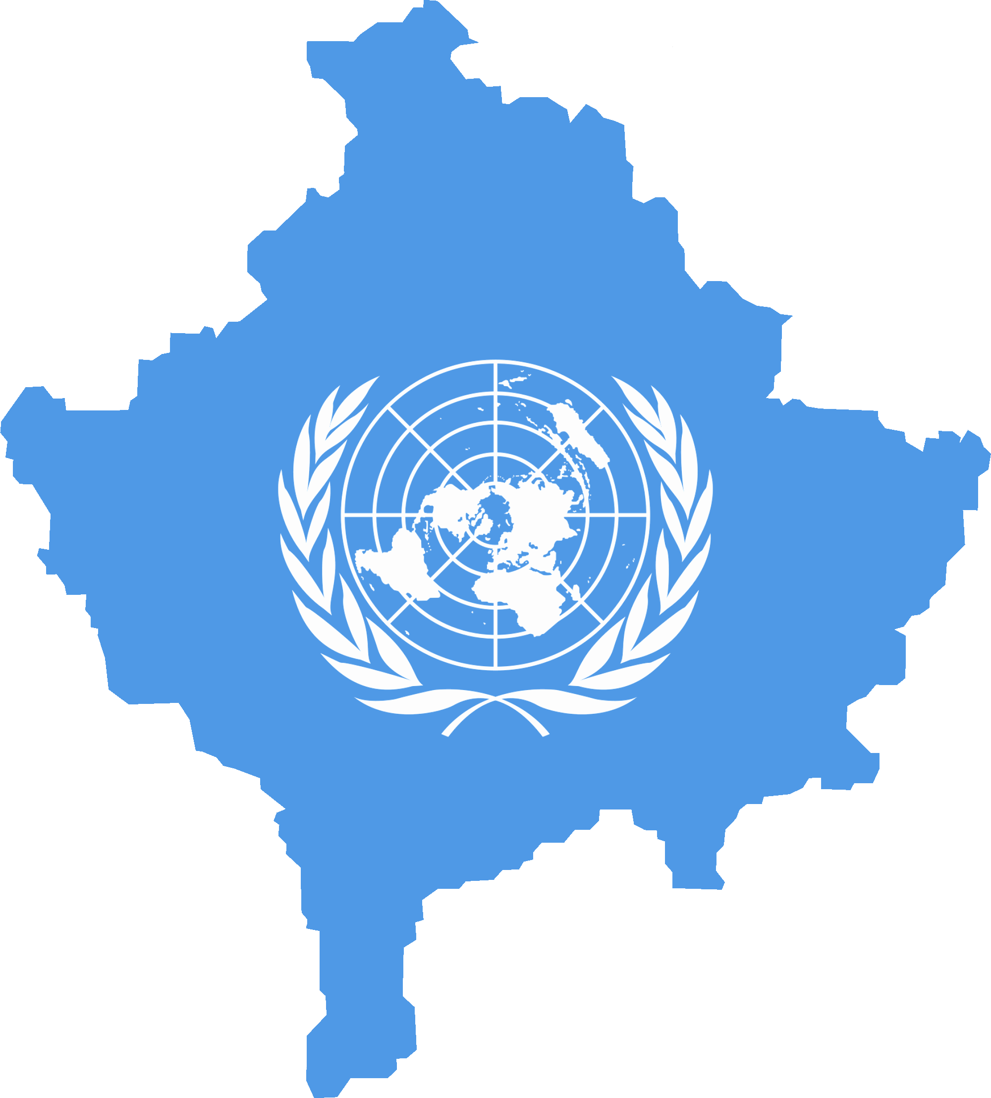 Flag Map Of Kosov - United Nations (2000x2215), Png Download