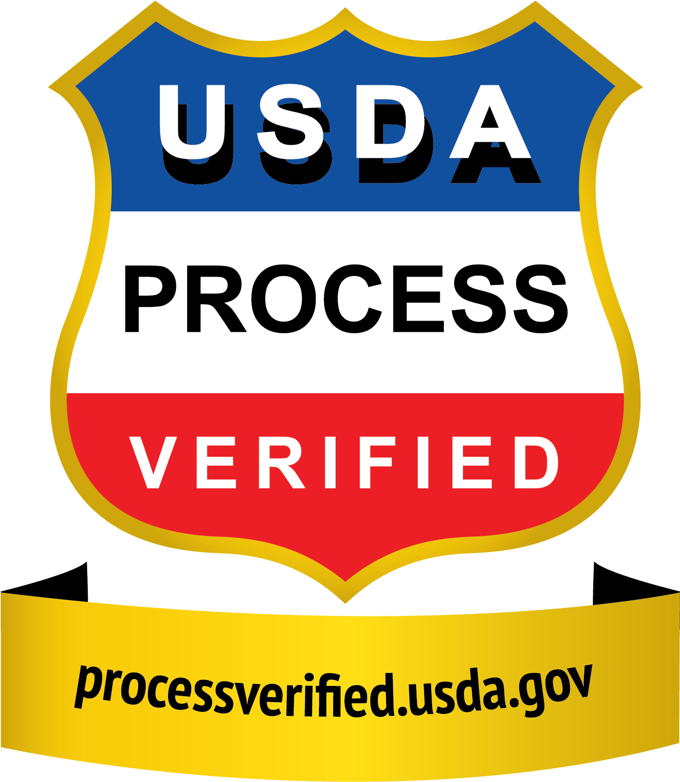 Grade Shields For Beef Products - Usda Process Verified Program Shield (1622x1852), Png Download