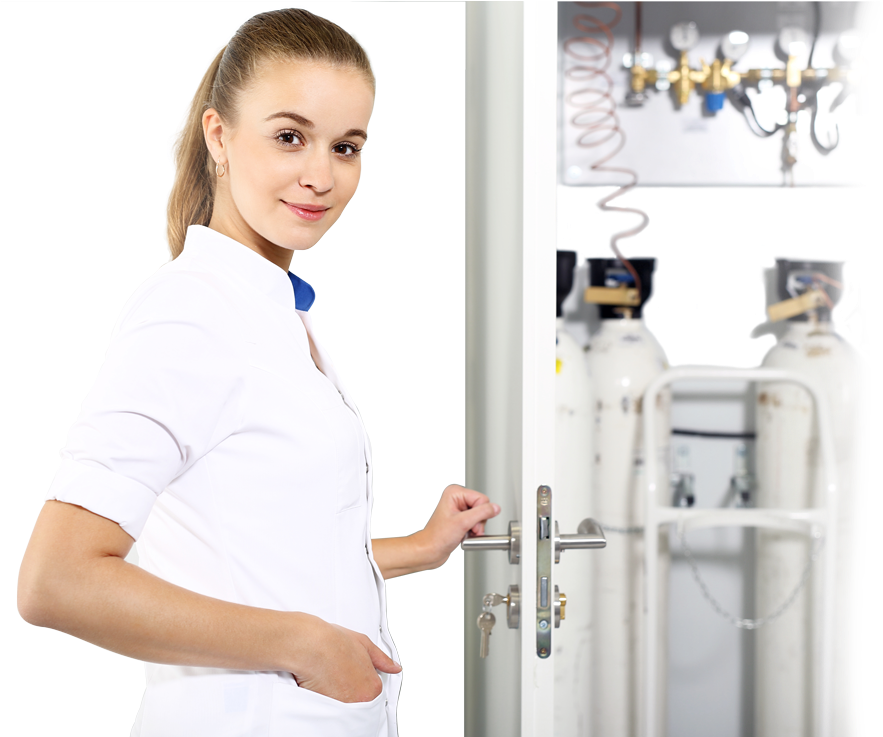 Use Of Gases In Lab Environment - Nurse (1000x736), Png Download