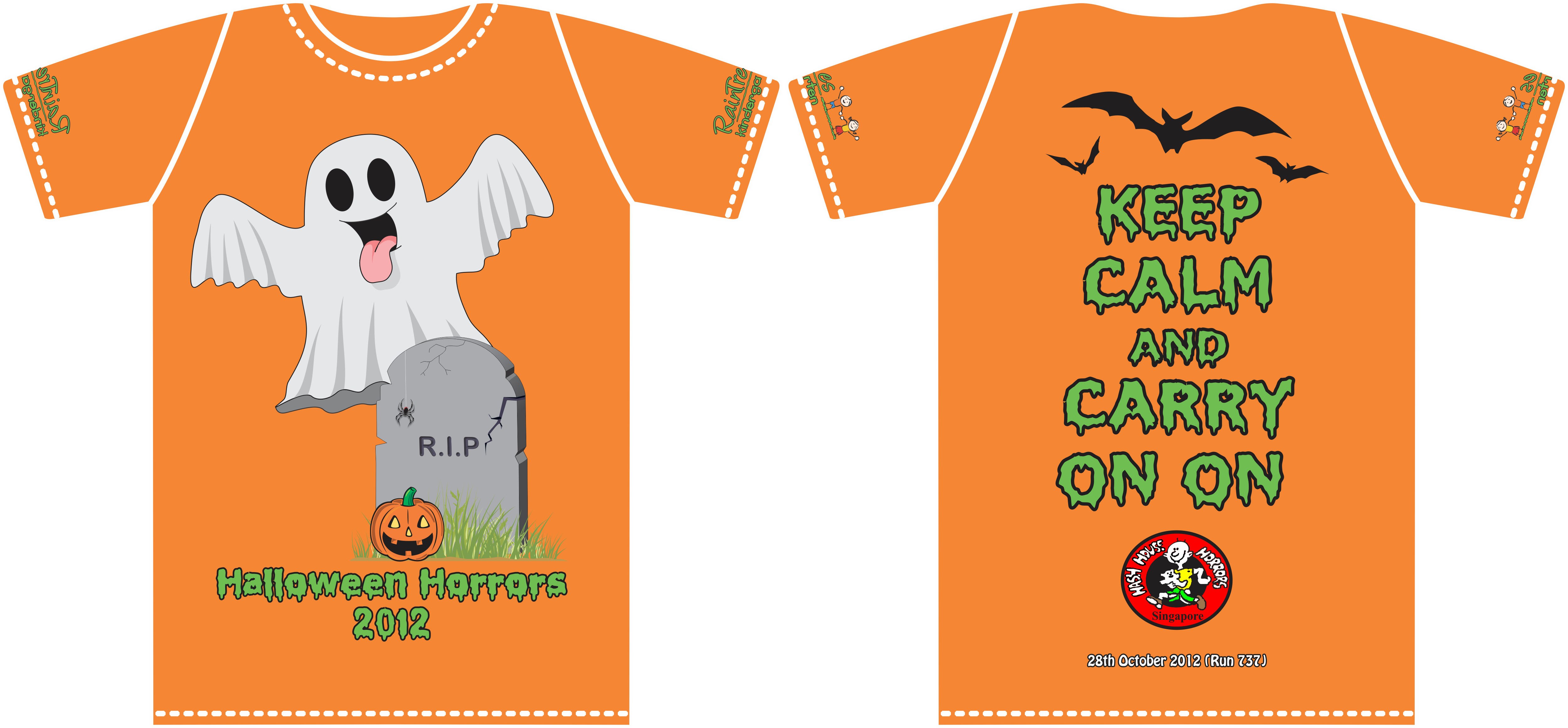 Hhh Halloween T Shirt Design (5000x2321), Png Download