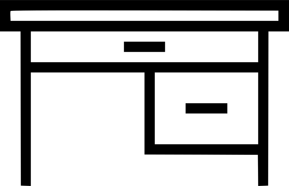 Desk Working Table Office Drawer Comments - Desk (980x632), Png Download