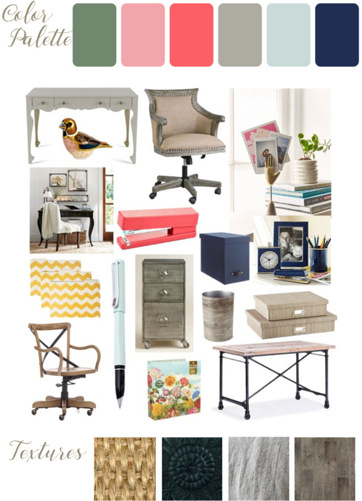 Cozy Home Office - Home Office Style Boards (731x1024), Png Download