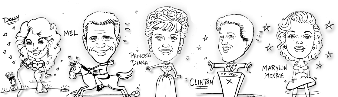 Caricatures By Connie (1140x320), Png Download