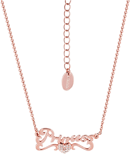 Banner Black And White Disney Cinderella Rose Gold - Rose Gold Princess Necklace (600x600), Png Download