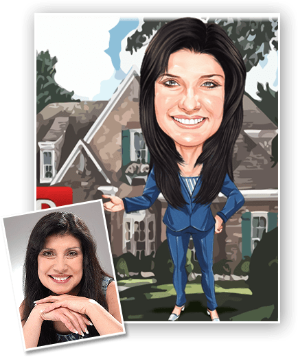 This Is An Example Of A Caricature Of A Real Estate - Portrait (434x520), Png Download