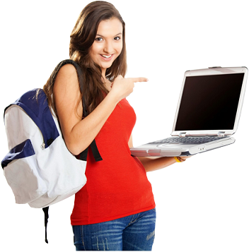 About Sheroes - Indian College Students With Laptop (372x361), Png Download