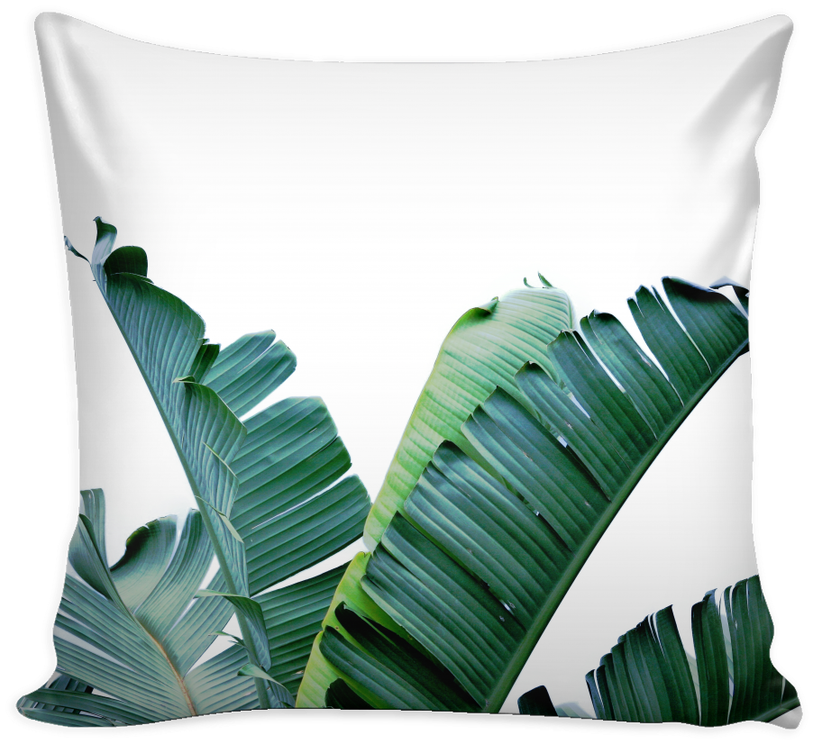 Banana Leaf Pillow Cover (1024x1024), Png Download