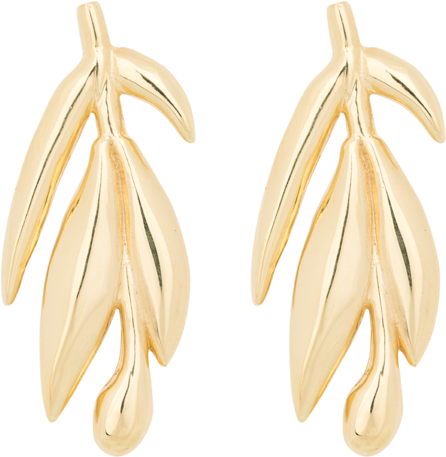 Banana Leaf Earring - Anna + Nina (1665x1800), Png Download