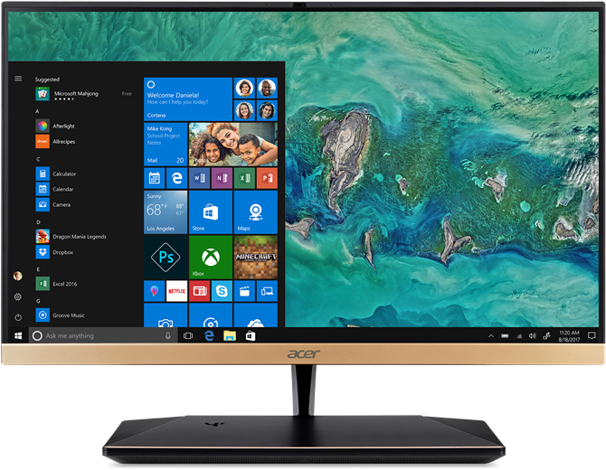 Acer Aspire S 24 All In One Desktop Pc - All In One Acer Aspire S24 880 (750x570), Png Download