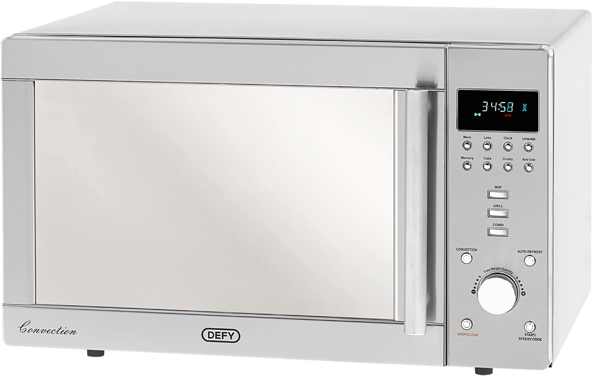 defy 34 l microwave oven with grill and mirror door
