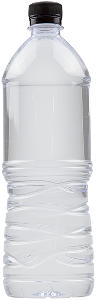 1liter Rpet Panel Bottle - Clear Water Bottle Png (197x610), Png Download