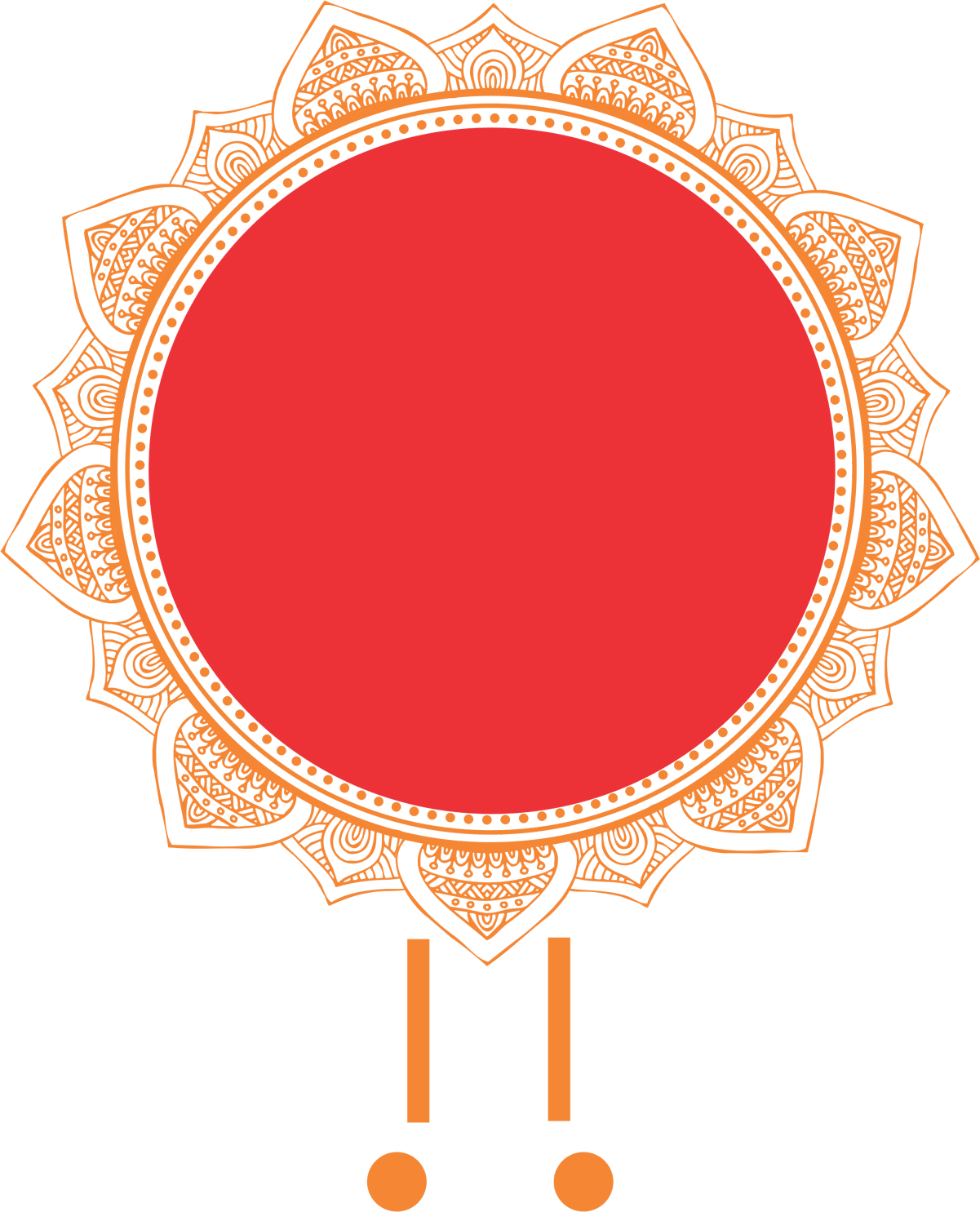 Durga Puja Design Element - Navaratri (1201x1485), Png Download