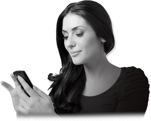 Read More - Woman With Iphone (966x450), Png Download
