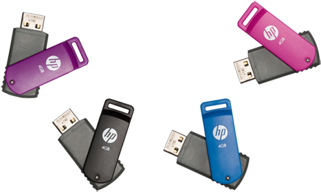 Hp V190w Usb Flash Drive - Pny Technologies Pny Hp V190 (8gb) Usb Flash Drive (474x356), Png Download