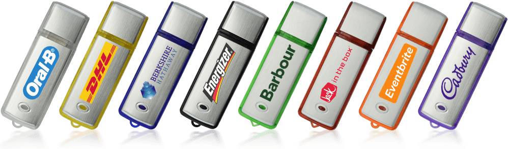 Classic Aluminium Custom Branded Usb Memory Stick - Usb Flash Drive (998x294), Png Download