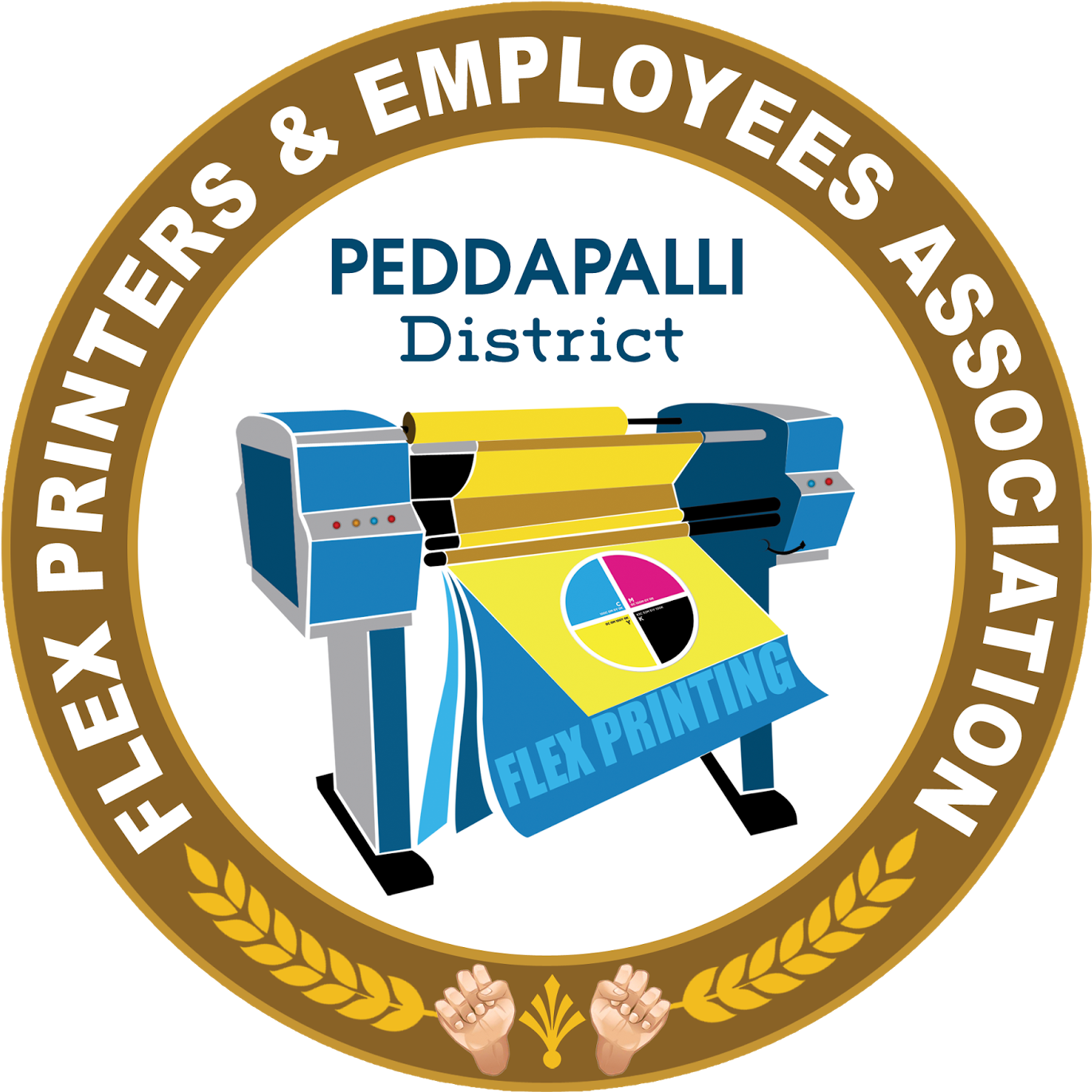 Peddapalli District Flex Printers Association Png Logo - Flex Printing Logo Png (1600x1537), Png Download
