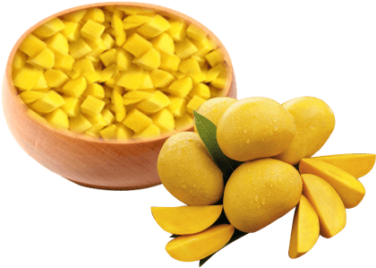Iqf Alphonso Mango Slices/dices - Alphonso (451x351), Png Download