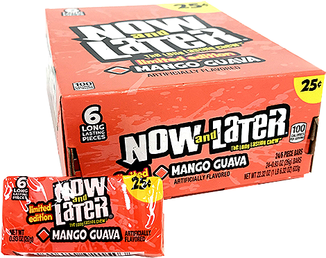 Mango Guava Now And Later Long Lasting Chews 6-pack - Now And Later Candy Color (500x500), Png Download
